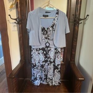 Perceptions Blue & Black Dress